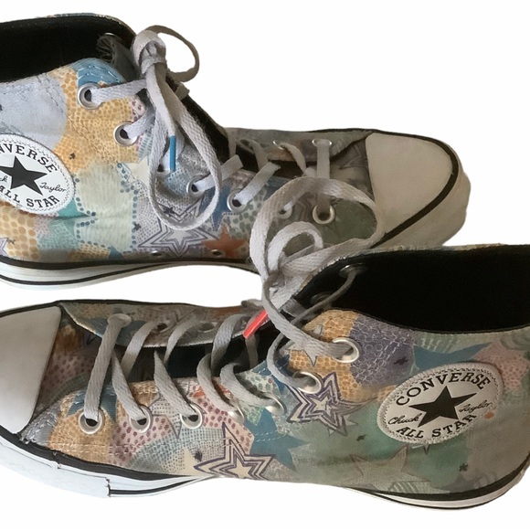 Converse Chuck Taylor all star mosaic design high top sneakers lace up size 7.5 - Picture 4 of 9